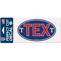 Décalque de coupe parfaite WinCraft Texas Rangers 4'' x 8''