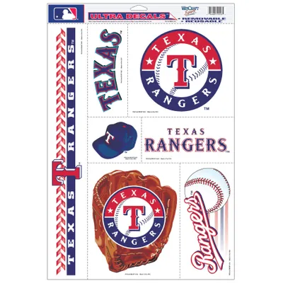 Texas Rangers WinCraft 7-Piece 11" x 17" Multi-Use Decal Sheet