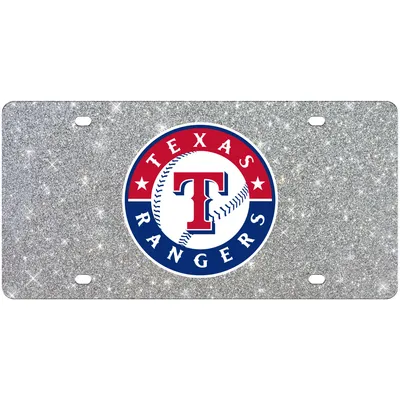 Texas Rangers WinCraft Acrylic Glitter License Plate