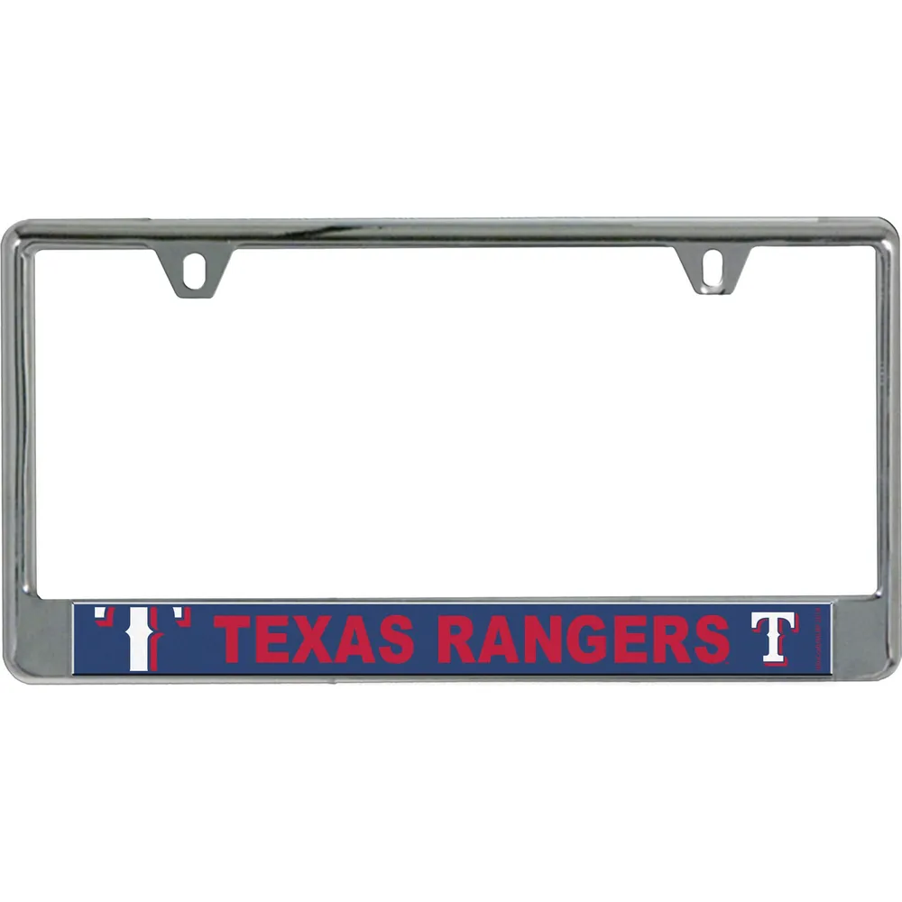 Texas Rangers WinCraft Chrome Color License Plate Frame