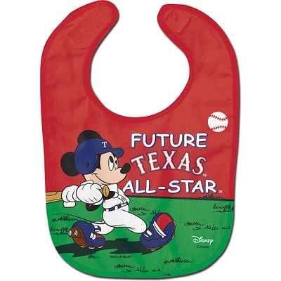 WinCraft Texas Rangers Disney Mickey All Pro Bavoir pour bébé