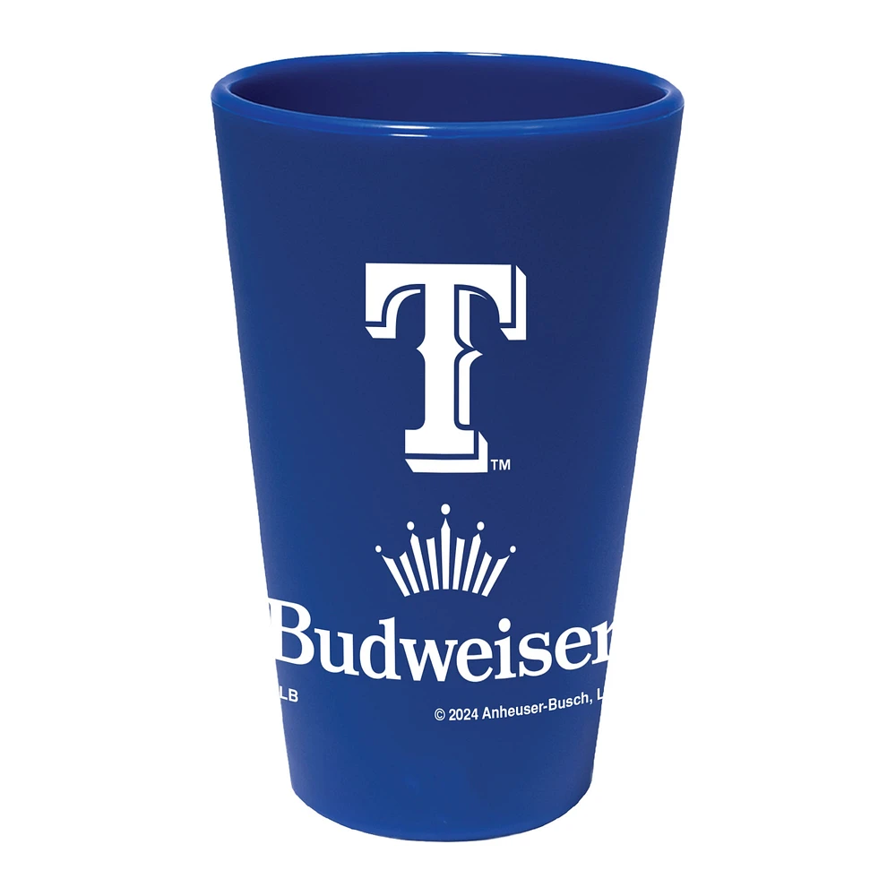 WinCraft Texas Rangers MLB x Budweiser 16oz. Silicone Pint Glass