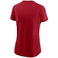T-shirt Nike rouge Texas Rangers pour femme avec logo