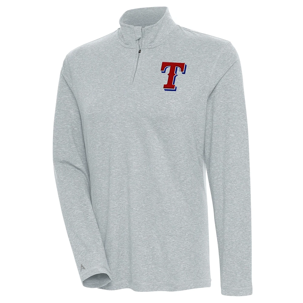 Pull-over à glissière quart de tour Confront Texas Rangers pour femme, gris chiné, Antigua