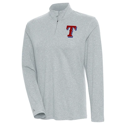 Pull-over à glissière quart de tour Confront Texas Rangers pour femme, gris chiné, Antigua