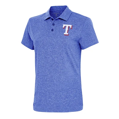 Women's Antigua  Heather Royal Texas Rangers Motivated Polo