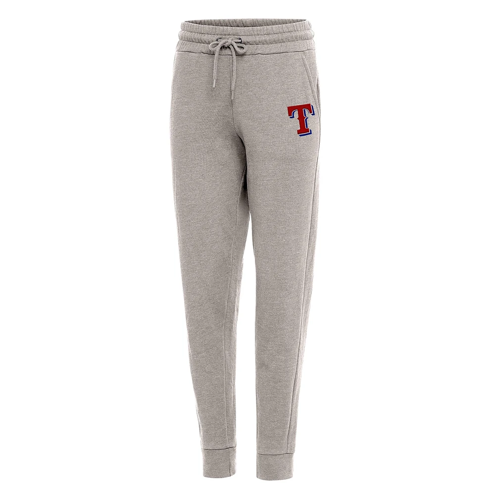 Women's Antigua Oatmeal Texas Rangers Action Jogger Pants