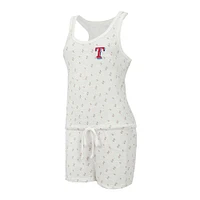 Women's Concepts Sport Cream Texas Rangers Gardner Hacci Knit Romper