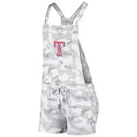 Women's Concepts Sport Gray Texas Rangers Camo Romper Overalls