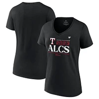 Women's Fanatics  Black Texas Rangers 2023 Division Series Winner Locker Room V-Neck T-Shirt