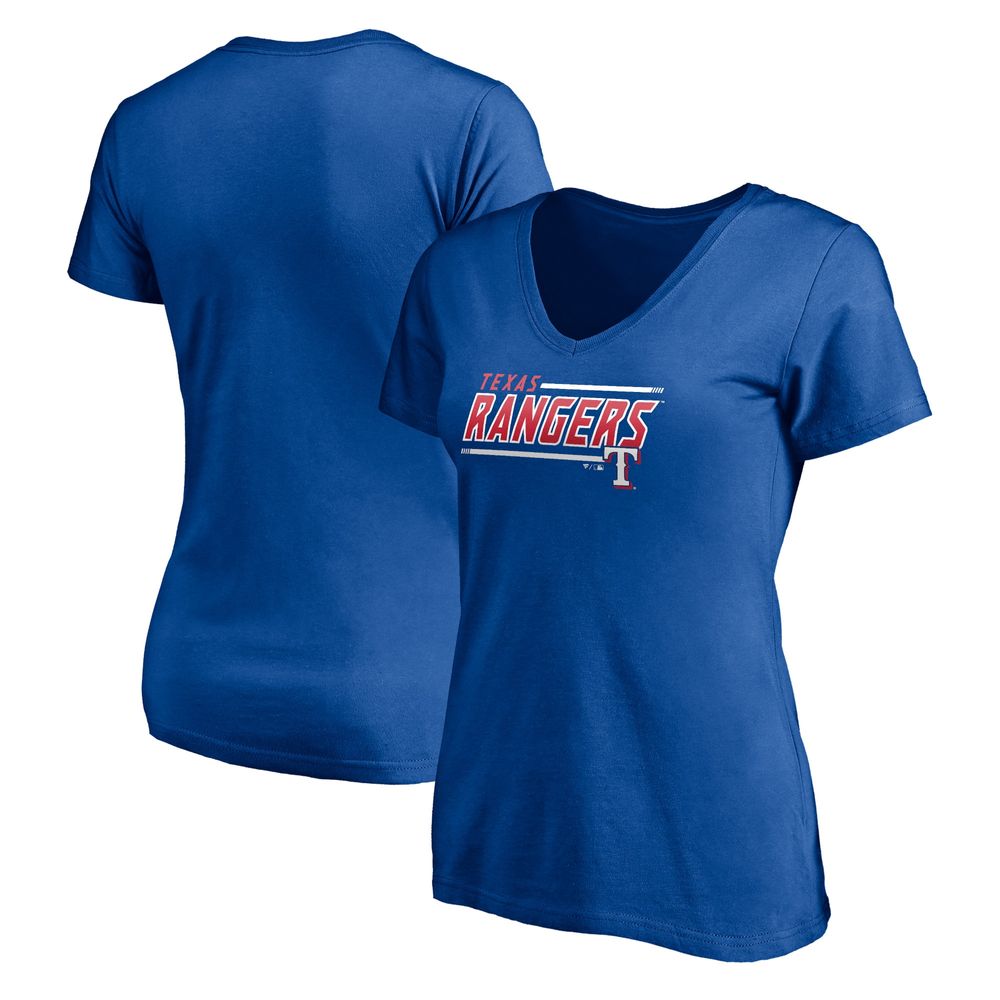 Texas Rangers Fanatics Branded In Partnership with Alta Gracia Women's Warp  State V-Neck T-Shirt - Royal