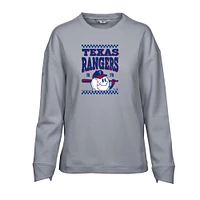 Women's Levelwear Gray Texas Rangers Fiona Inaugural Pullover Sweatshirt