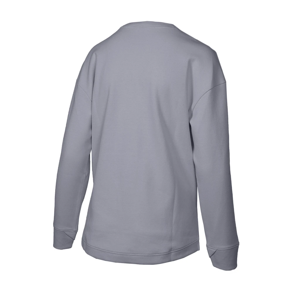 Women's Levelwear Gray Texas Rangers Fiona Inaugural Pullover Sweatshirt