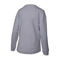 Women's Levelwear Gray Texas Rangers Fiona Inaugural Pullover Sweatshirt