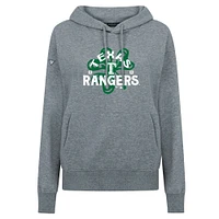 Sweat à capuche gris Texas Rangers St. Patrick's Day Adorn Shamrock pour femme Levelwear