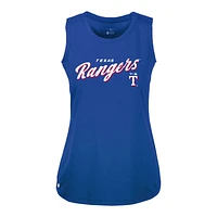 Women's Levelwear Royal Texas Rangers Accolade Macy Prospect Tank Top