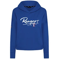Sweat à capuche court en mélange tri-mélange pour femme Levelwear Royal Texas Rangers Accolade Sweet Express
