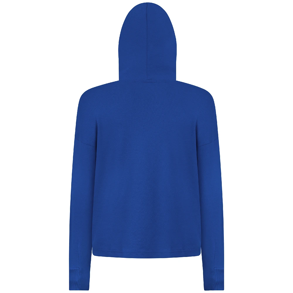 Sweat à capuche court en mélange tri-mélange pour femme Levelwear Royal Texas Rangers Accolade Sweet Express