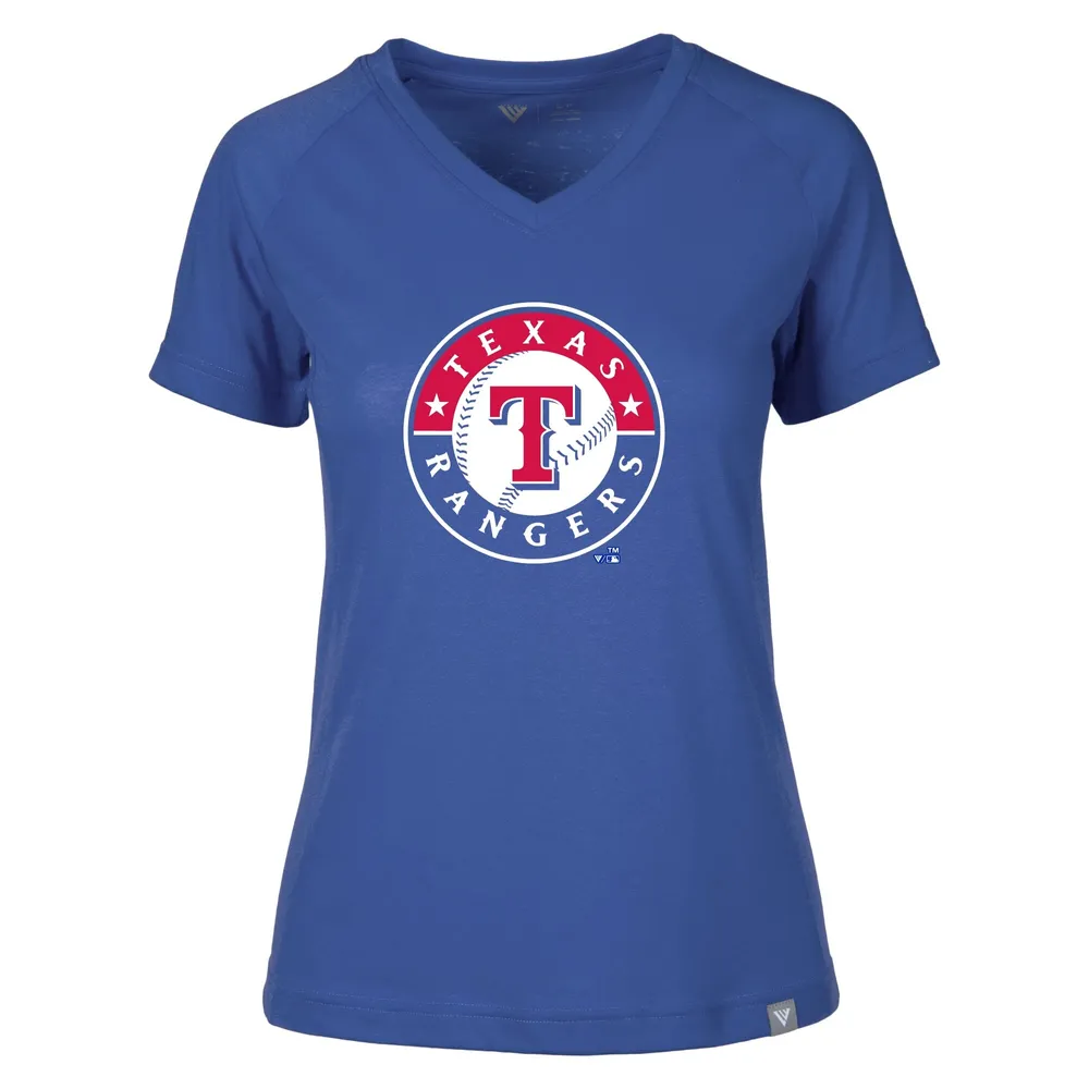 Fanatics Plus Size Royal Texas Rangers Core Official Logo V-Neck T