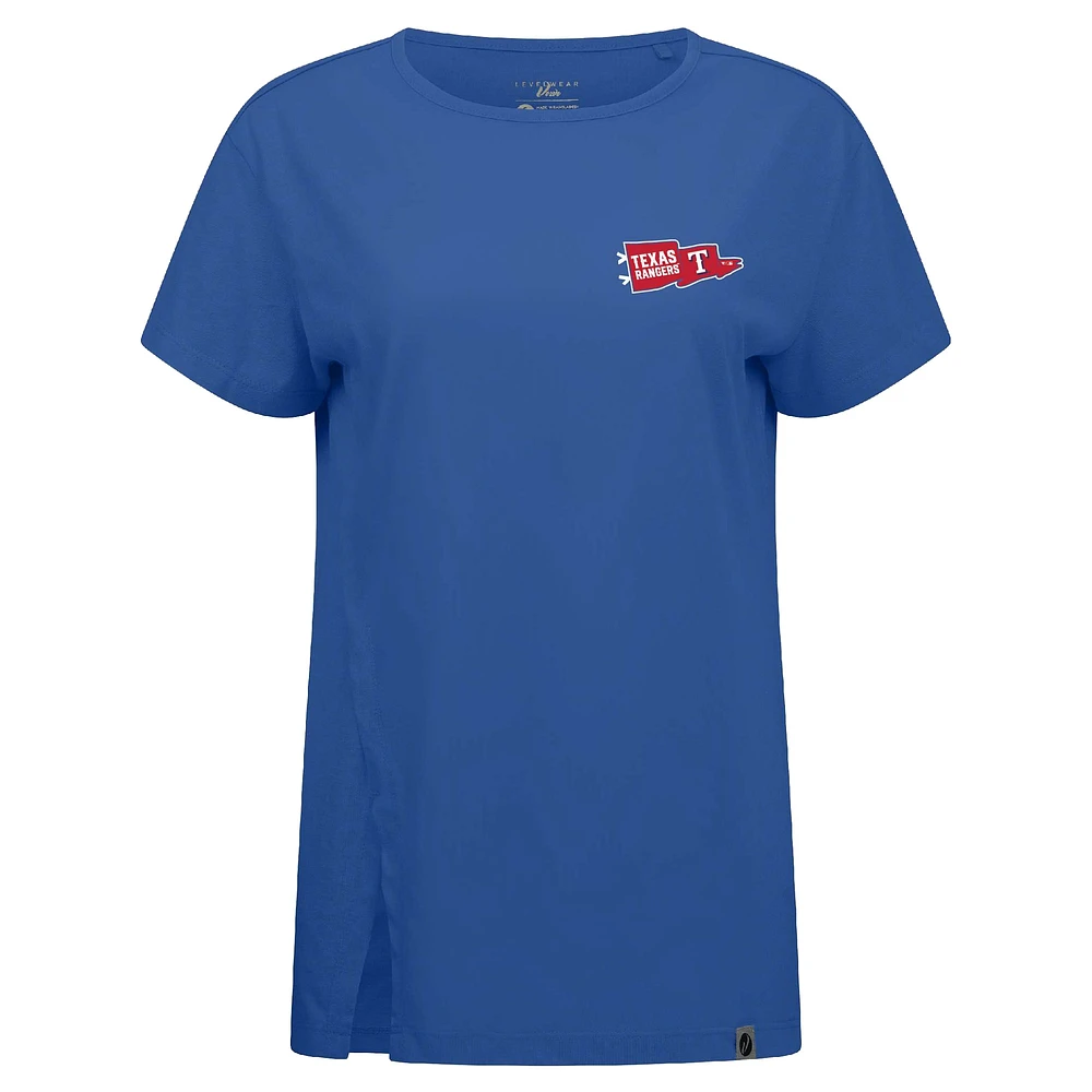 Women's Levelwear Royal Texas Rangers Influx Rafters T-Shirt