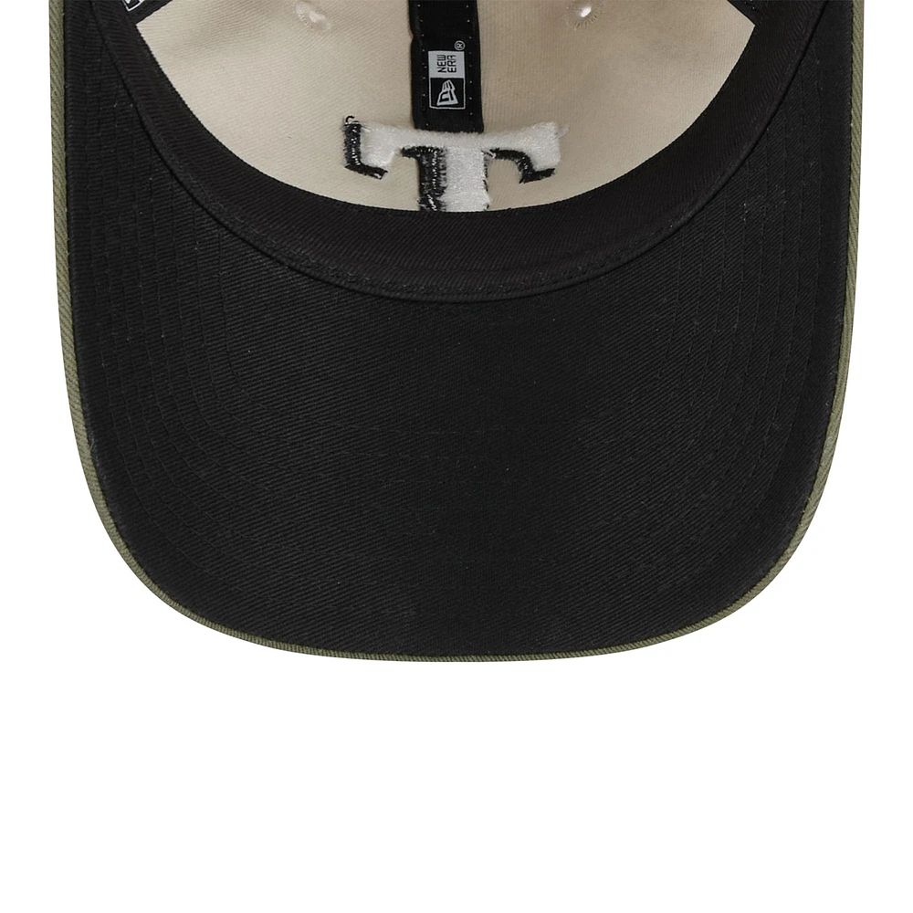 Women's New Era Light Beige/Olive Texas Rangers 2025 Armed Forces Day 9TWENTY Adjustable Hat