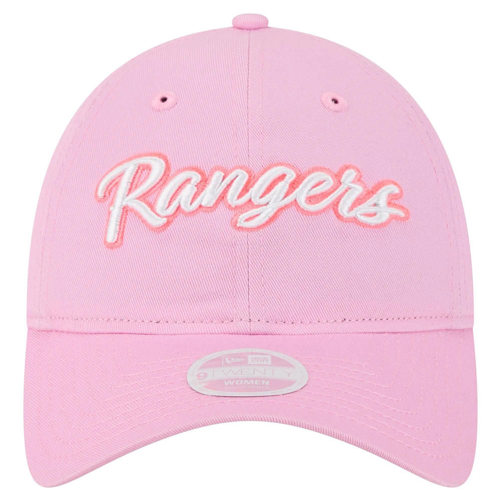 Women's New Era Pink Texas Rangers Mother's Day 9TWENTY Adjustable Hat