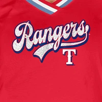 Women's New Era Red Texas Rangers Gameday Raglan V-Neck T-Shirt