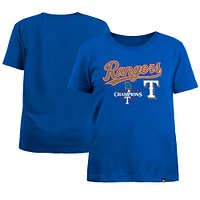 Women's New Era Royal Texas Rangers 2024 Gold Collection Wordmark T-Shirt