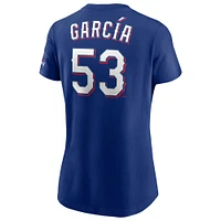 Women's Nike Adolis García Royal Texas Rangers 2023 World Series Champions Name & Number T-Shirt