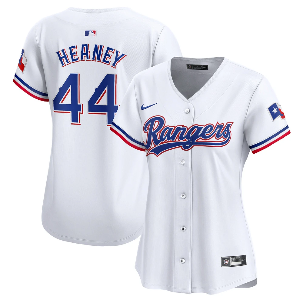 Maillot de joueur Nike Andrew Heaney blanc Texas Rangers Home Limited pour femme