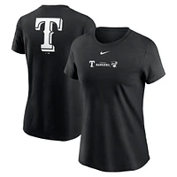 T-shirt à enfiler Nike Texas Rangers pour femme, noir