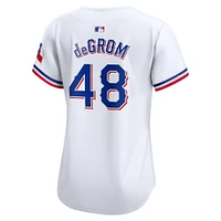 Maillot de joueur Nike Jacob deGrom blanc Texas Rangers Home Limited pour femme