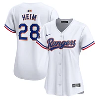 Women's Nike Jonah Heim White Texas Rangers 2024 Gold Collection Limited Player Jersey