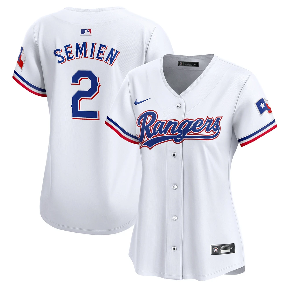 Maillot de joueur Nike Marcus Semien blanc Texas Rangers Home Limited pour femme