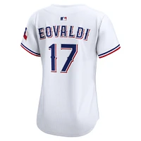 Maillot Nike Nathan Eovaldi blanc domicile des Texas Rangers pour femme