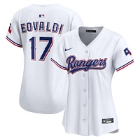 Maillot Nike Nathan Eovaldi blanc domicile des Texas Rangers pour femme