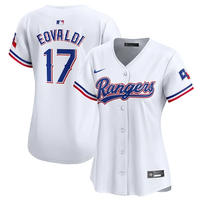 Maillot de joueur Nike Nathan Eovaldi Texas Rangers Home Limited pour femme, blanc