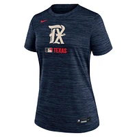 Women's Nike Navy Texas Rangers Authentic Collection City Connect Velocity Performance T-Shirt