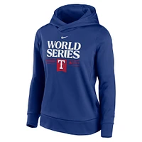 Sweat à capuche Nike Royal Texas Rangers 2023 World Series Authentic Collection pour femme