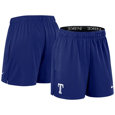 Short en tricot Nike Royal Texas Rangers Authentic Collection pour femme