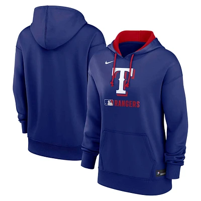 Women's Nike Royal Texas Rangers Authentic Collection Performance Pullover Hoodie