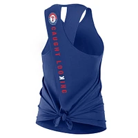 Women's Nike Royal Texas Rangers Crisscross Performance Tank Top