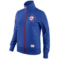 Veste zippée intégrale Nike Royal Texas Rangers N98 1.3 pour femme