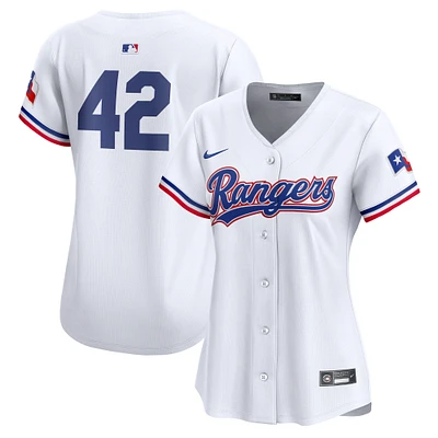 Women's Nike  White Texas Rangers 2024 Jackie Robinson Day Home Limited Jersey