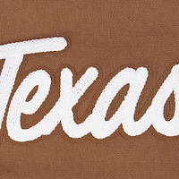 Women's Pro Standard Brown Texas Rangers Paint The City Pullover Cropped Sweatshirt