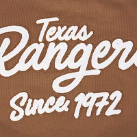 Women's Pro Standard Brown Texas Rangers Paint The City Pullover Cropped Sweatshirt