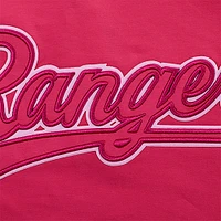 Women's Pro Standard Pink Texas Rangers Triple Boxy Cropped T-Shirt