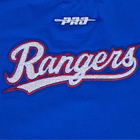 Women's Pro Standard  Royal Texas Rangers Game Day Classics Baby Doll Cropped T-Shirt