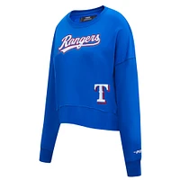 Women's Pro Standard  Royal Texas Rangers Game Day Classics Crewneck Pullover Sweatshirt