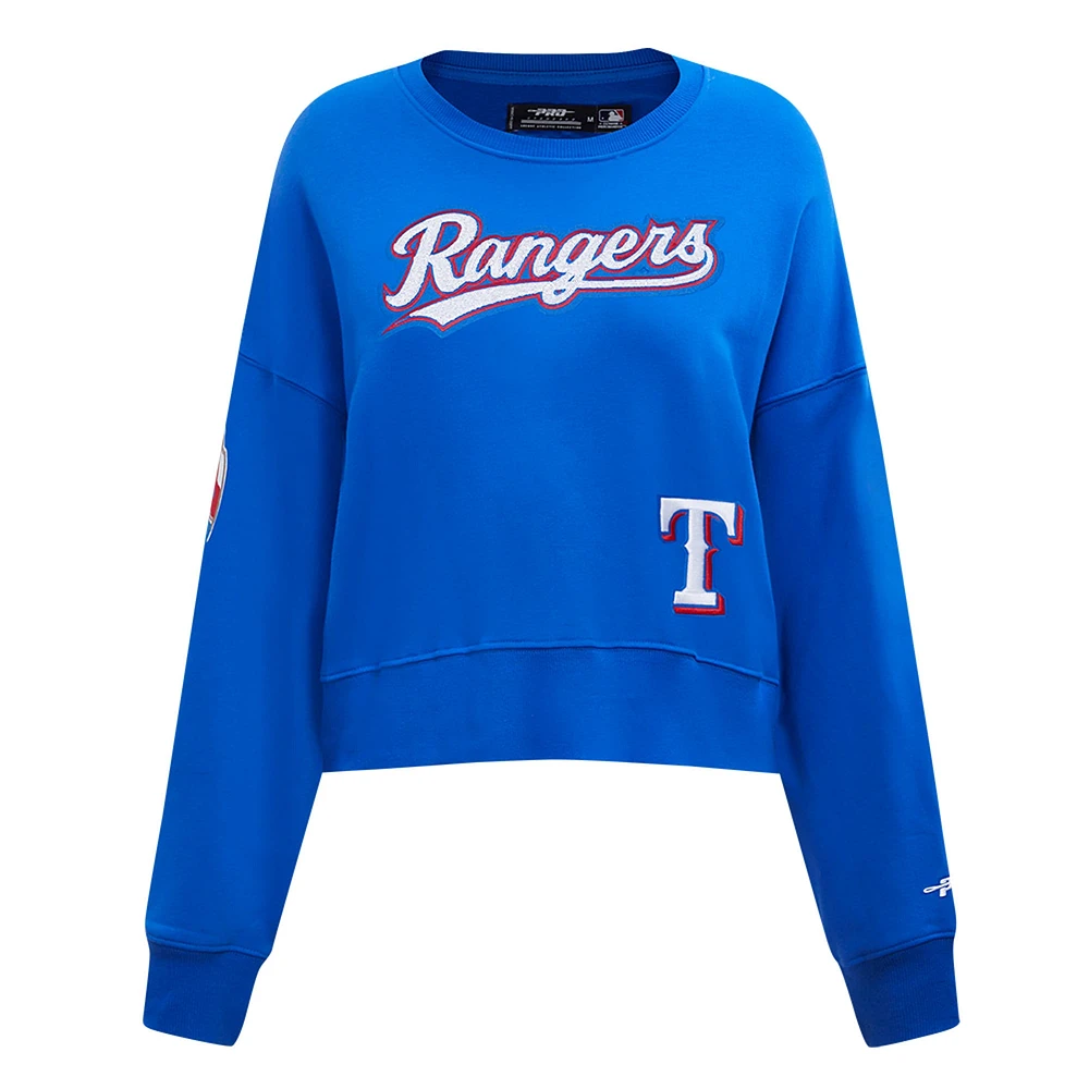 Women's Pro Standard  Royal Texas Rangers Game Day Classics Crewneck Pullover Sweatshirt